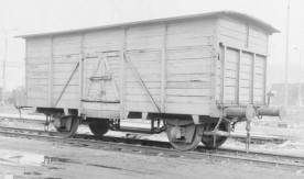 Wagon towarowy na bocznicy w kopalni "Ziemowit" w Lędzinach, 1980....